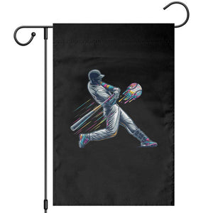 Ice Cream Baseball Player Dripping Game Day Garden Flag TS11 Black Print Your Wear