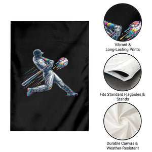Ice Cream Baseball Player Dripping Game Day Garden Flag TS11 Print Your Wear