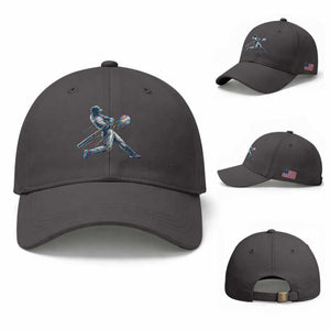 Ice Cream Baseball Player Dripping Game Day Baseball Cap TS11 Baseball Cap Universal Fit Dark Gray Print Your Wear