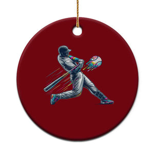 Ice Cream Baseball Player Dripping Game Day Ceramic Ornament TS11 1pc Red Print Your Wear