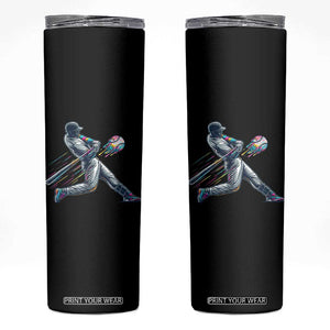 Ice Cream Baseball Player Dripping Game Day Skinny Tumbler TS11 Black Print Your Wear