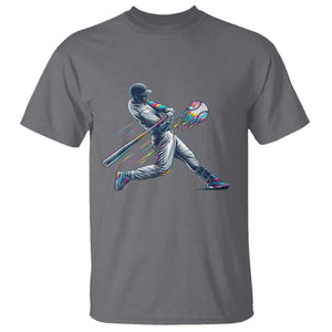 Ice Cream Baseball Player Dripping Game Day T Shirt TS11 Charcoal Print Your Wear