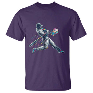 Ice Cream Baseball Player Dripping Game Day T Shirt TS11 Purple Print Your Wear