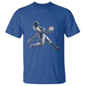 Ice Cream Baseball Player Dripping Game Day T Shirt TS11 Royal Blue Print Your Wear