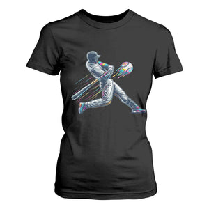 Ice Cream Baseball Player Dripping Game Day T Shirt For Women TS11 Black Print Your Wear