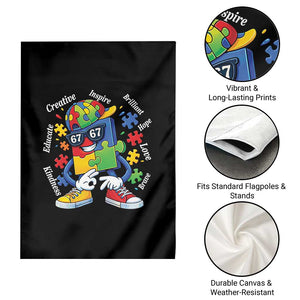 Funny 67 Autism Awareness Garden Flag Six Seven Puzzle Meme Creative Brilliant Hope Love Kindness TS11 Print Your Wear