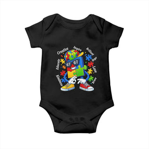 Funny 67 Autism Awareness Baby Onesie Six Seven Puzzle Meme Creative Brilliant Hope Love Kindness TS11 Black Print Your Wear