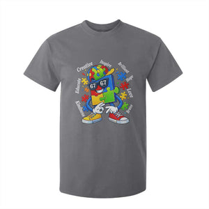Funny 67 Autism Awareness T Shirt For Kid Six Seven Puzzle Meme Creative Brilliant Hope Love Kindness TS11 Charcoal Print Your Wear