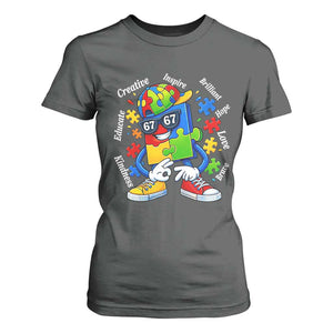 Funny 67 Autism Awareness T Shirt For Women Six Seven Puzzle Meme Creative Brilliant Hope Love Kindness TS11 Dark Heather Print Your Wear