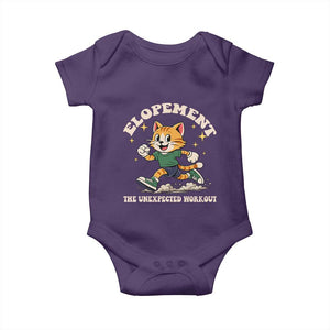 Elopement The Unexpected Workout Baby Onesie Autism Neurodiversity Cat TS11 Purple Print Your Wear