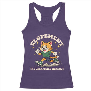 Elopement The Unexpected Workout Racerback Tank Top Autism Neurodiversity Cat TS11 Purple Print Your Wear
