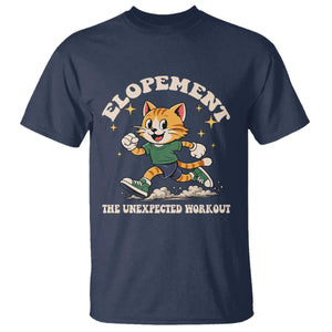 Elopement The Unexpected Workout T Shirt Autism Neurodiversity Cat TS11 Navy Print Your Wear