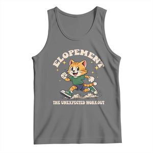 Elopement The Unexpected Workout Tank Top Autism Neurodiversity Cat TS11 Black Heather Print Your Wear