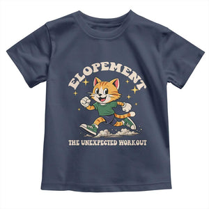 Elopement The Unexpected Workout Toddler T Shirt Autism Neurodiversity Cat TS11 Navy Print Your Wear