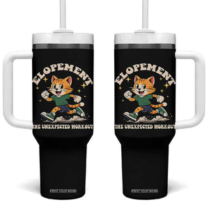 Elopement The Unexpected Workout Tumbler With Handle Autism Neurodiversity Cat TS11 One Size: 40 oz Black Print Your Wear