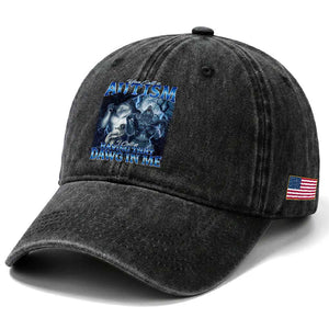 You Call It Autism I Call It Having That Dawg In Me Washed Cotton Baseball Cap Funny Cringe Alpha Wolf TS11 Print Your Wear