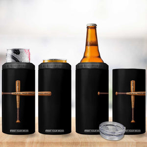 Christian Baseball 4 in 1 Can Cooler Tumbler I Can Do All Things Through Christ Who Strengthens Me TS11 Print Your Wear
