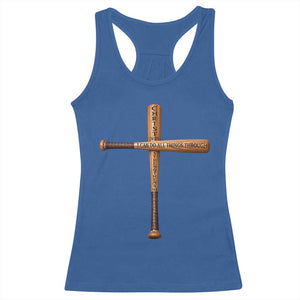 Christian Baseball Racerback Tank Top I Can Do All Things Through Christ Who Strengthens Me TS11 Royal Blue Print Your Wear