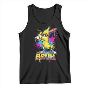 Funny Bruh Banana Baseball Drip Ice Cream Sports Splatter Tank Top TS11 Black Print Your Wear