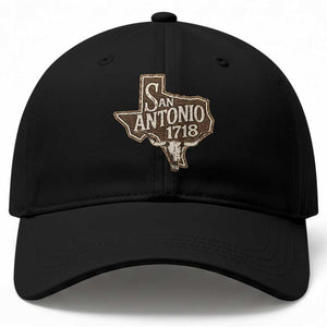 Vintage San Antonio Texas Est 1718 Longhorn Cow Skull Baseball Cap TS11 Print Your Wear