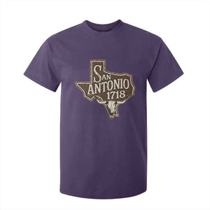 Vintage San Antonio Texas Est 1718 Longhorn Cow Skull T Shirt For Kid TS11 Purple Print Your Wear