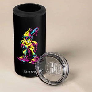 Funny Banana Baseball Drip Ice Cream Splatter 4 in 1 Can Cooler Tumbler TS11 Print Your Wear