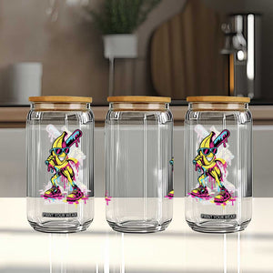 Funny Banana Baseball Drip Ice Cream Splatter Glass Can TS11 Print Your Wear