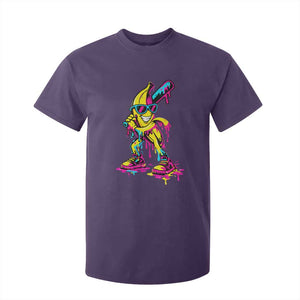 Funny Banana Baseball Drip Ice Cream Splatter T Shirt For Kid TS11 Purple Print Your Wear