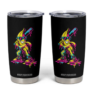 Funny Banana Baseball Drip Ice Cream Splatter Tumbler Cup TS11 Black Print Your Wear