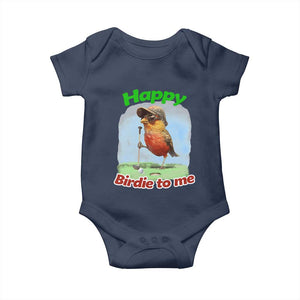 Funny Golf Birthday Baby Onesie Happy Birdie To Me Golf Player TS11 Navy Print Your Wear