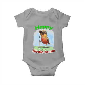 Funny Golf Birthday Baby Onesie Happy Birdie To Me Golf Player TS11 Sport Gray Print Your Wear