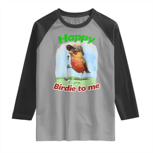 Funny Golf Birthday Raglan Shirt Happy Birdie To Me Golf Player TS11 Sport Gray Black Print Your Wear