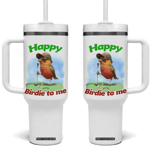 Funny Golf Birthday Tumbler With Handle Happy Birdie To Me Golf Player TS11 One Size: 40 oz White Print Your Wear