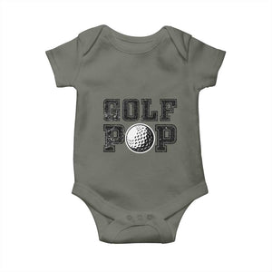 Golf Dad Baby Onesie Golf Pop Master Father's Day TS11 Military Green Print Your Wear
