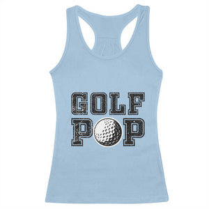 Golf Dad Racerback Tank Top Golf Pop Master Father's Day TS11 Light Blue Print Your Wear