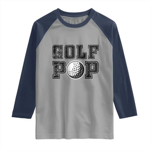 Golf Dad Raglan Shirt Golf Pop Master Father's Day TS11 Sport Gray Navy Print Your Wear