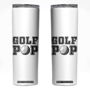 Golf Dad Skinny Tumbler Golf Pop Master Father's Day TS11 White Print Your Wear