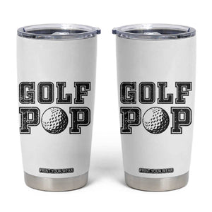 Golf Dad Tumbler Cup Golf Pop Master Father's Day TS11 White Print Your Wear