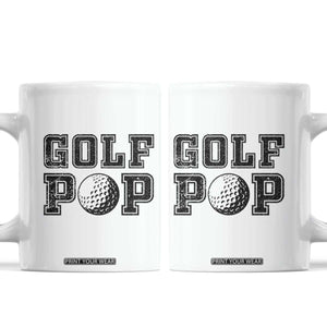 Golf Dad Coffee Mug Golf Pop Master Father's Day TS11 White Print Your Wear