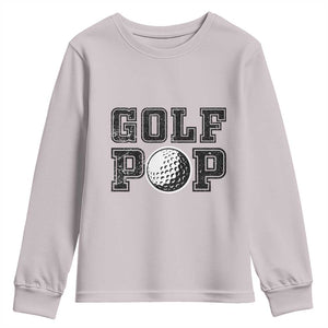 Golf Dad Youth Sweatshirt Golf Pop Master Father's Day TS11 Ice Gray Print Your Wear
