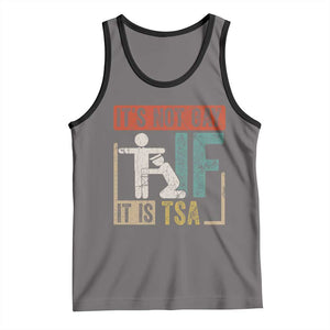 Funny Security Its Not Gay It Is TSA Tank Top Security Airline TS11 Deep Heather Black Print Your Wear