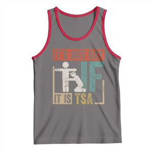 Funny Security Its Not Gay It Is TSA Tank Top Security Airline TS11 Deep Heather Red Print Your Wear