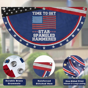Funny Time To Get Star Spangled Hammered Patriotic Fan Flag 4th of July Drinking Beer Pong Red Cup American Flag
