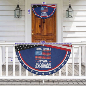 Funny Time To Get Star Spangled Hammered Patriotic Fan Flag 4th of July Drinking Beer Pong Red Cup American Flag