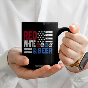 Funny American Drinking Coffee Mug Red White And Beer 4th Of July USA Flag TS11 Print Your Wear