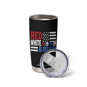 Funny American Drinking Tumbler Cup Red White And Beer 4th Of July USA Flag TS11 Print Your Wear