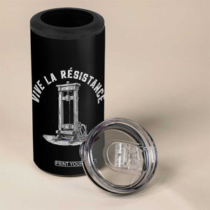 Funny Vive La Resistance 4 in 1 Can Cooler Tumbler Femme Feminist Vintage Guillotine TS11 Print Your Wear