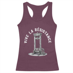 Funny Vive La Resistance Racerback Tank Top Femme Feminist Vintage Guillotine TS11 Maroon Print Your Wear