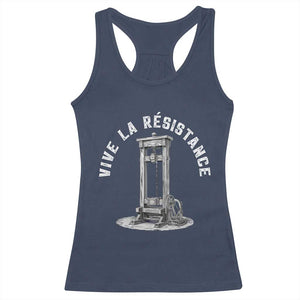 Funny Vive La Resistance Racerback Tank Top Femme Feminist Vintage Guillotine TS11 Navy Print Your Wear