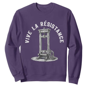Funny Vive La Resistance Sweatshirt Femme Feminist Vintage Guillotine TS11 Purple Print Your Wear